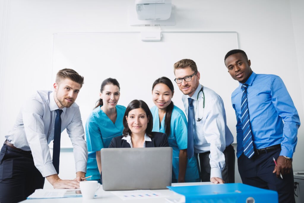 Doctors reviewing a document